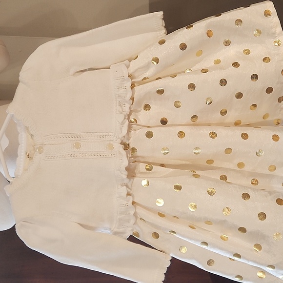 RALPH LAUREN KIDS PARTY PREOWNED GIRL SLEEVELESS DRESS SIZE 9 AND BOLERO SWEATER - Picture 8 of 9